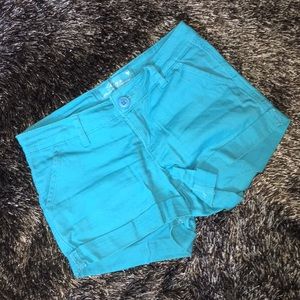 Teal Blue Jean Shorts